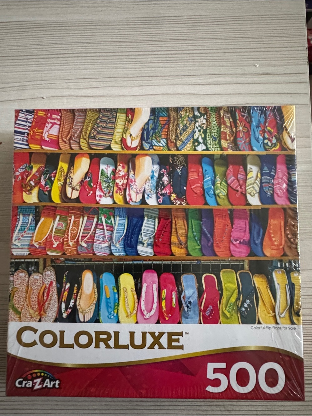 Colorful Flip Flops 500-Piece Jigsaw Puzzle